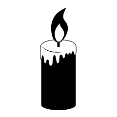 Thick Candle Silhouette