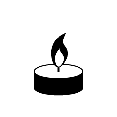 Short Candle Silhouette