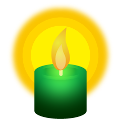 Green Candle Light
