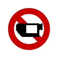 No Movie Shooting Sign