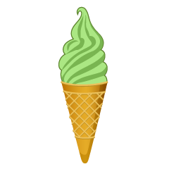 Green Soft Serve Ice Cream