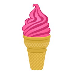 Pink Soft Serve Ice Cream