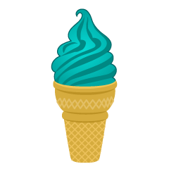 Aqua Soft Serve Ice Cream