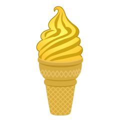 Yellow Soft Serve Ice Cream