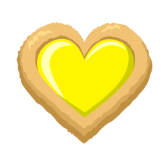 Yellow Heart Cookie