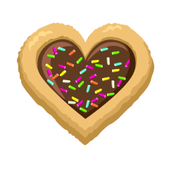 Sprinkles Heart Cookie