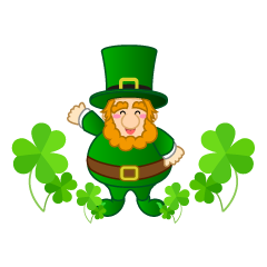 Leprechaun with Shamrock