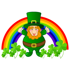 Leprechaun with Rainbow