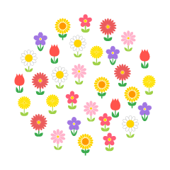 Corona de Corazones y Flores Silvestres Adorable