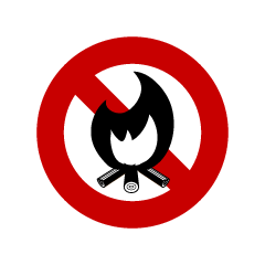 No Bonfire Sign