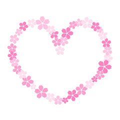 Cute Cherry Blossom Heart Wreath