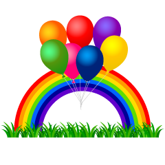 Balloon and  Rainbow