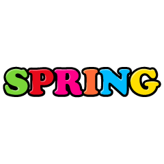 Colorful SPRING Text