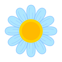 Cute Light Blue Daisy