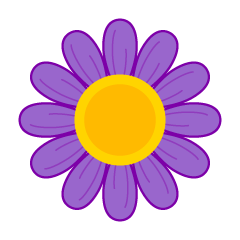 Cute Purple Daisy